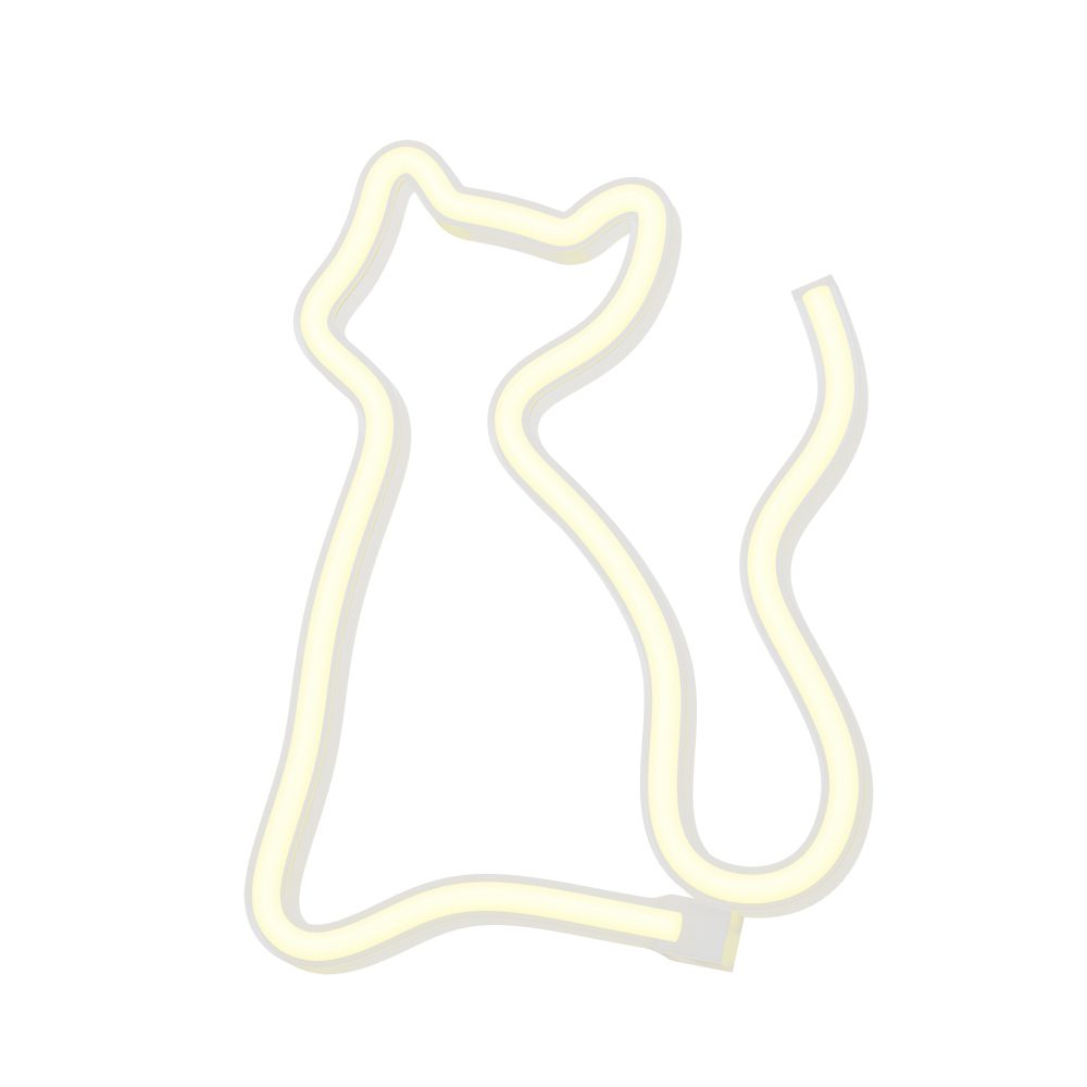 378589_oryg Neon LED Light CAT warm white Bat + USB FLNE03 Forever Light