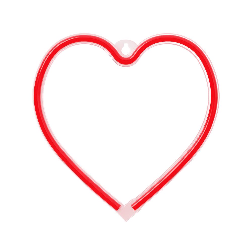 Neon LED Light HEART red Bat + USB FLNE07 Forever Light