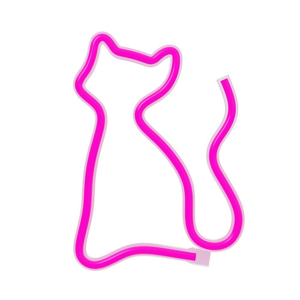 378607_oryg Neon LED Light CAT pink Bat + USB FLNE04 Forever Light