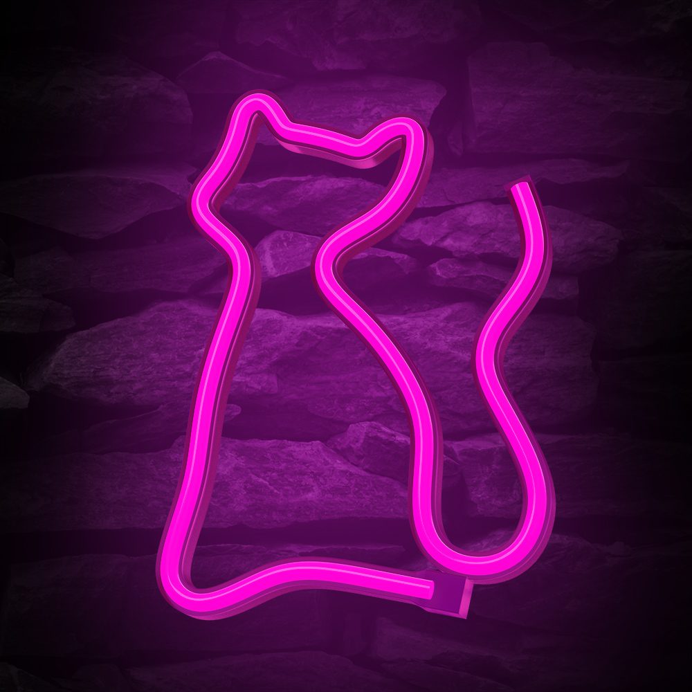 378610_oryg Neon LED Light CAT pink Bat + USB FLNE04 Forever Light