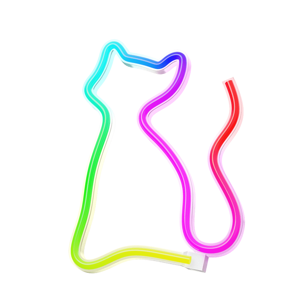 378616_oryg Neon LED RGB CAT FLRN03 + RC Forever Light