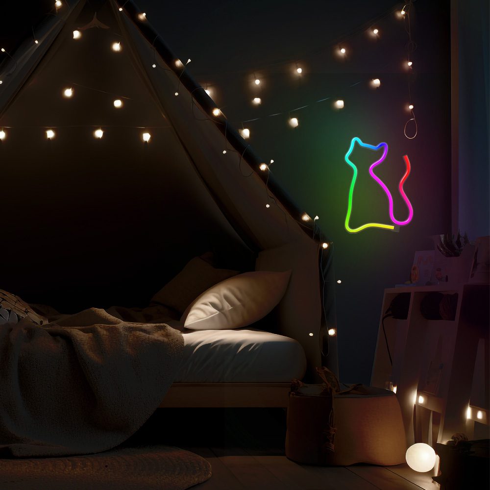 378617_oryg Neon LED RGB CAT FLRN03 + RC Forever Light