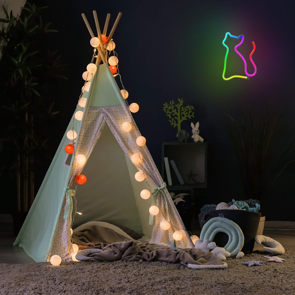 378618_oryg Neon LED RGB CAT FLRN03 + RC Forever Light