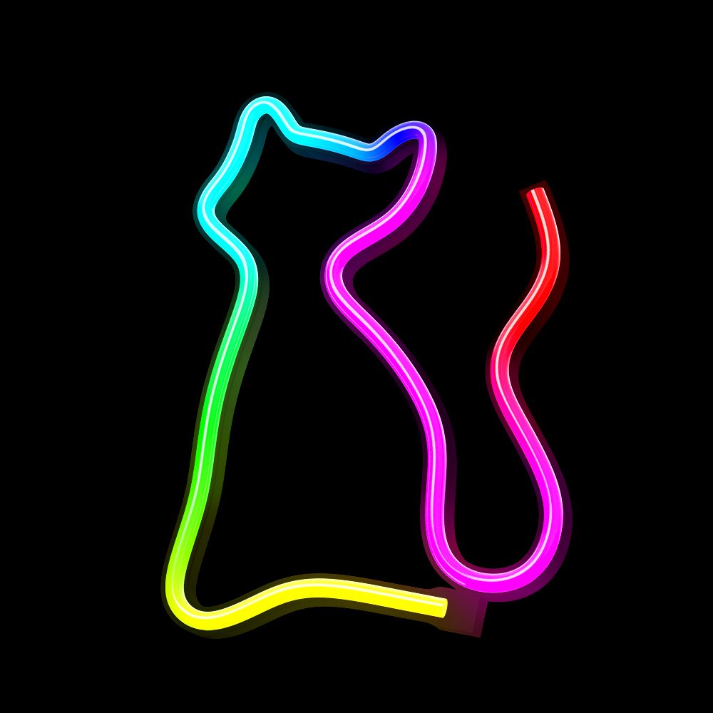378620_oryg Neon LED RGB CAT FLRN03 + RC Forever Light