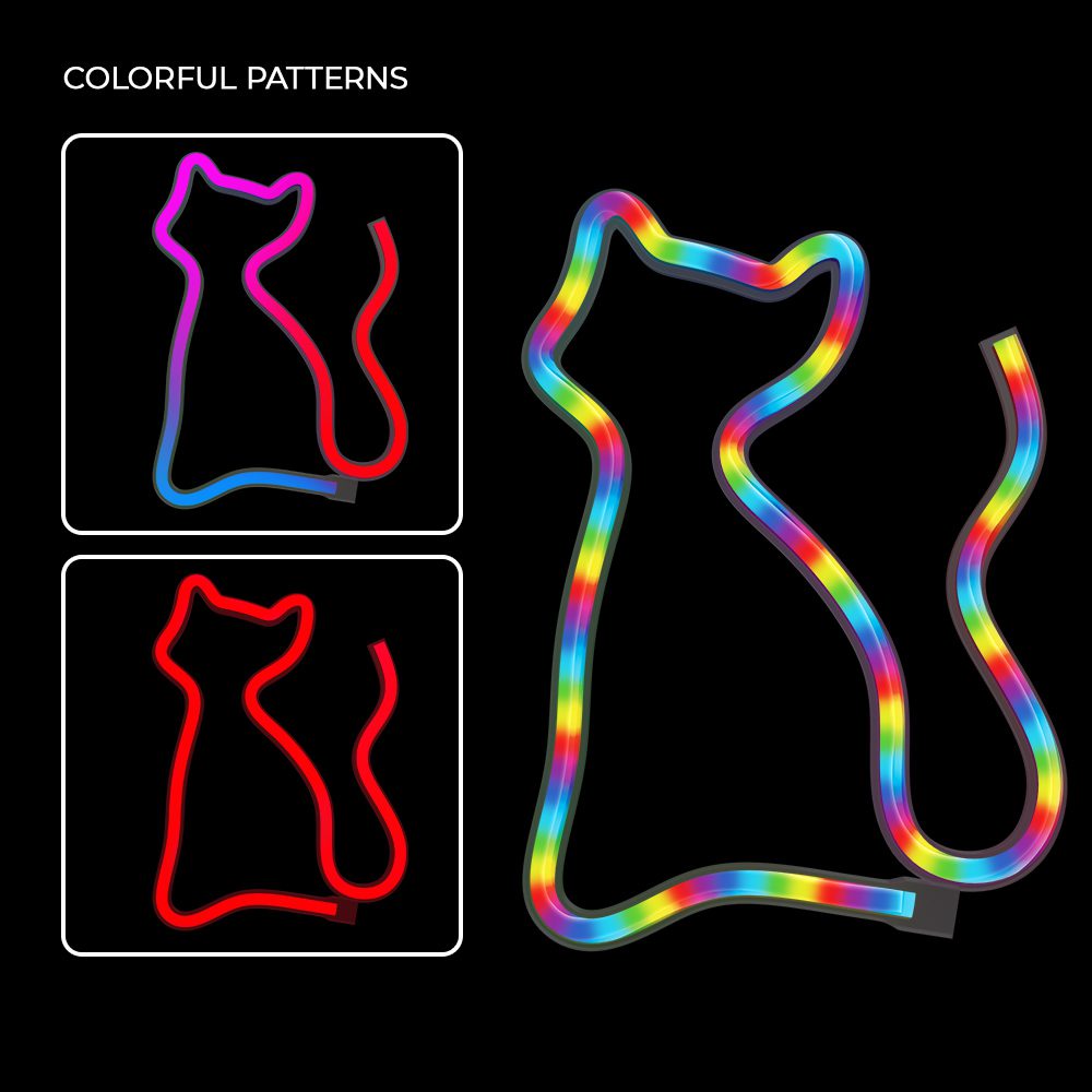 378622_oryg Neon LED RGB CAT FLRN03 + RC Forever Light