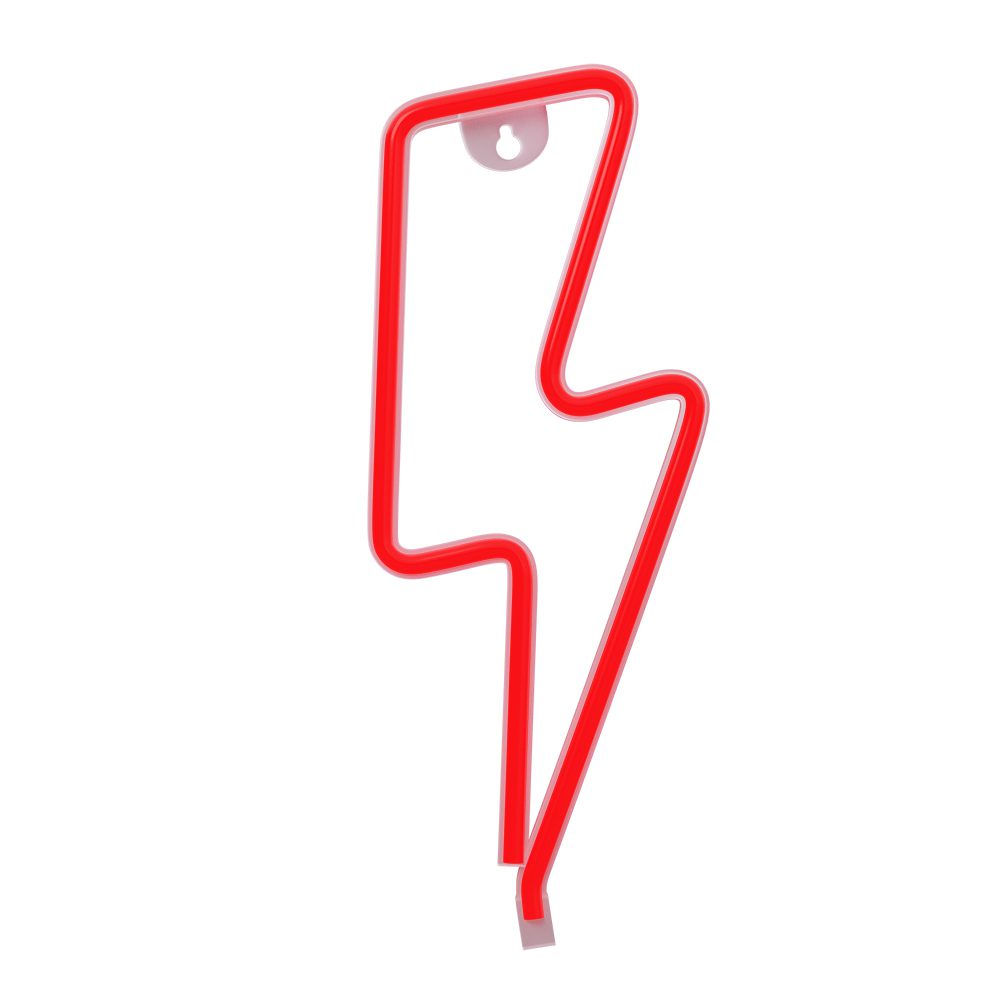 378626_oryg Neon LED Light BOLT red Bat + USB FLNE06 Forever Light