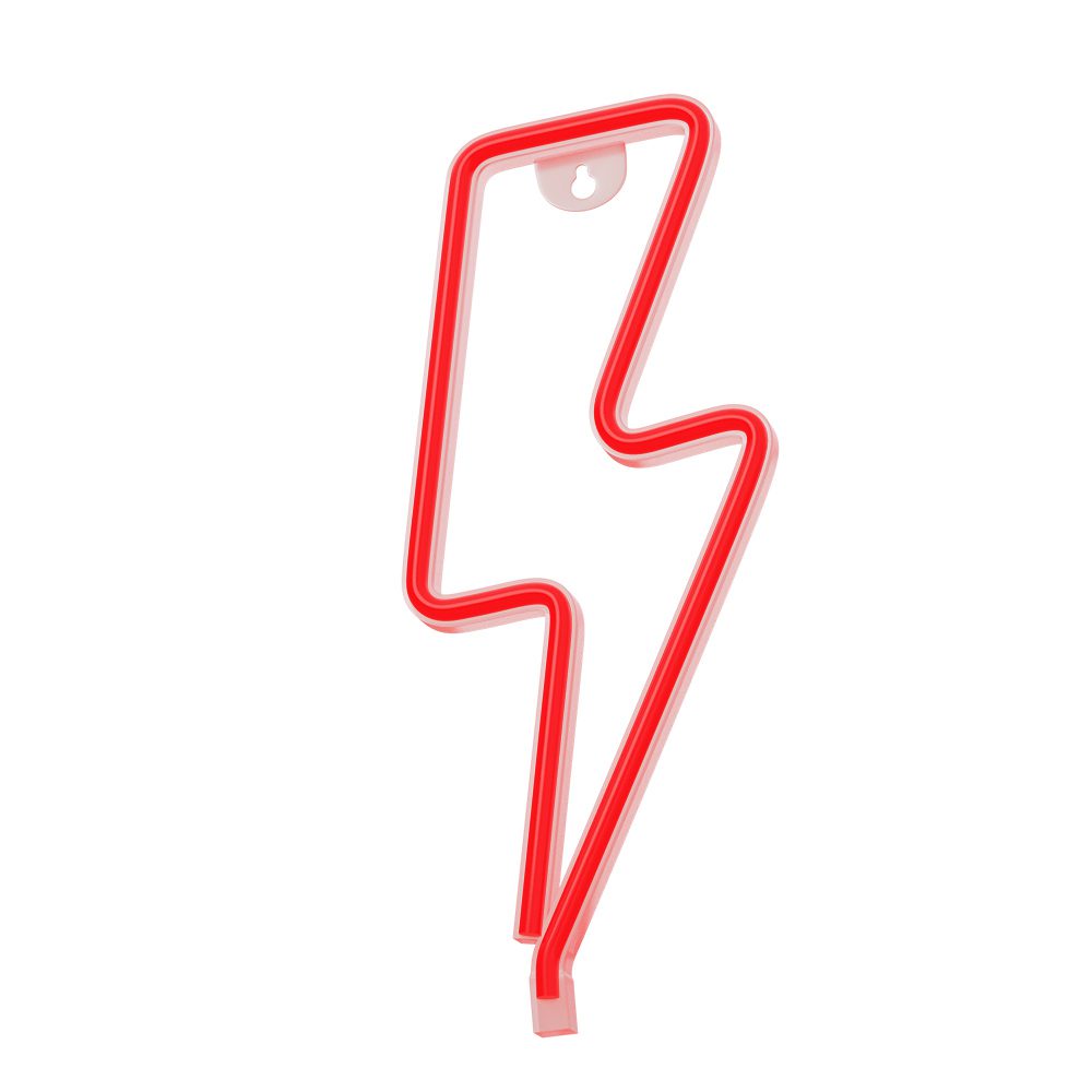 378627_oryg Neon LED Light BOLT red Bat + USB FLNE06 Forever Light
