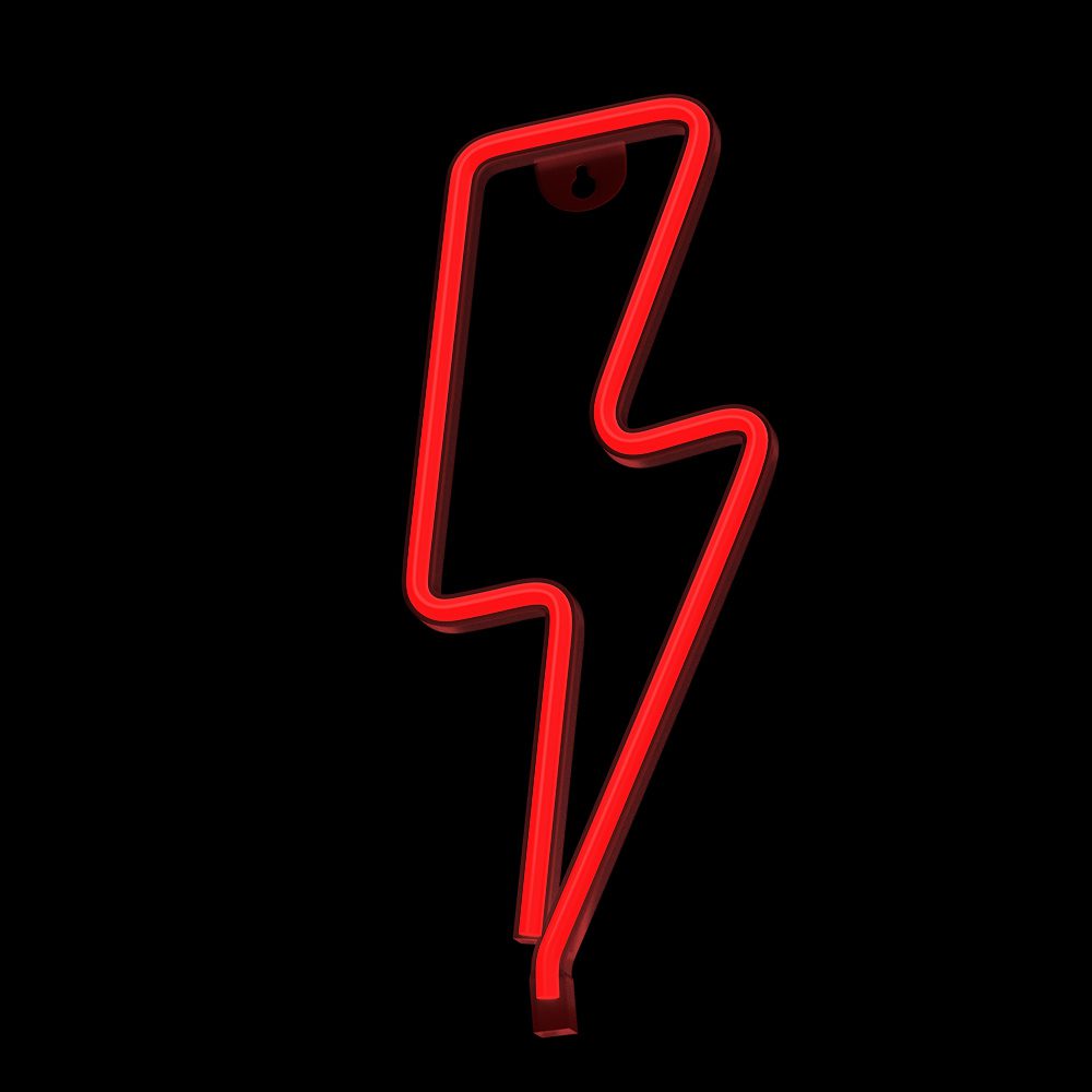 378628_oryg Neon LED Light BOLT red Bat + USB FLNE06 Forever Light