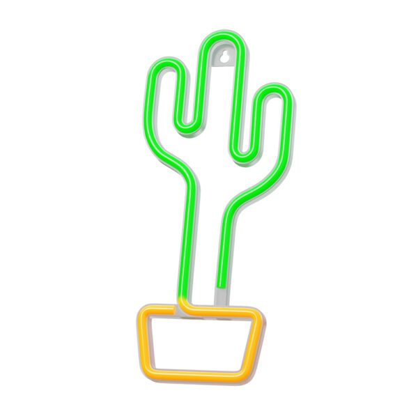 378660_oryg Neon LED Light CACTUS orange green Bat + USB FLNE02 Forever Light