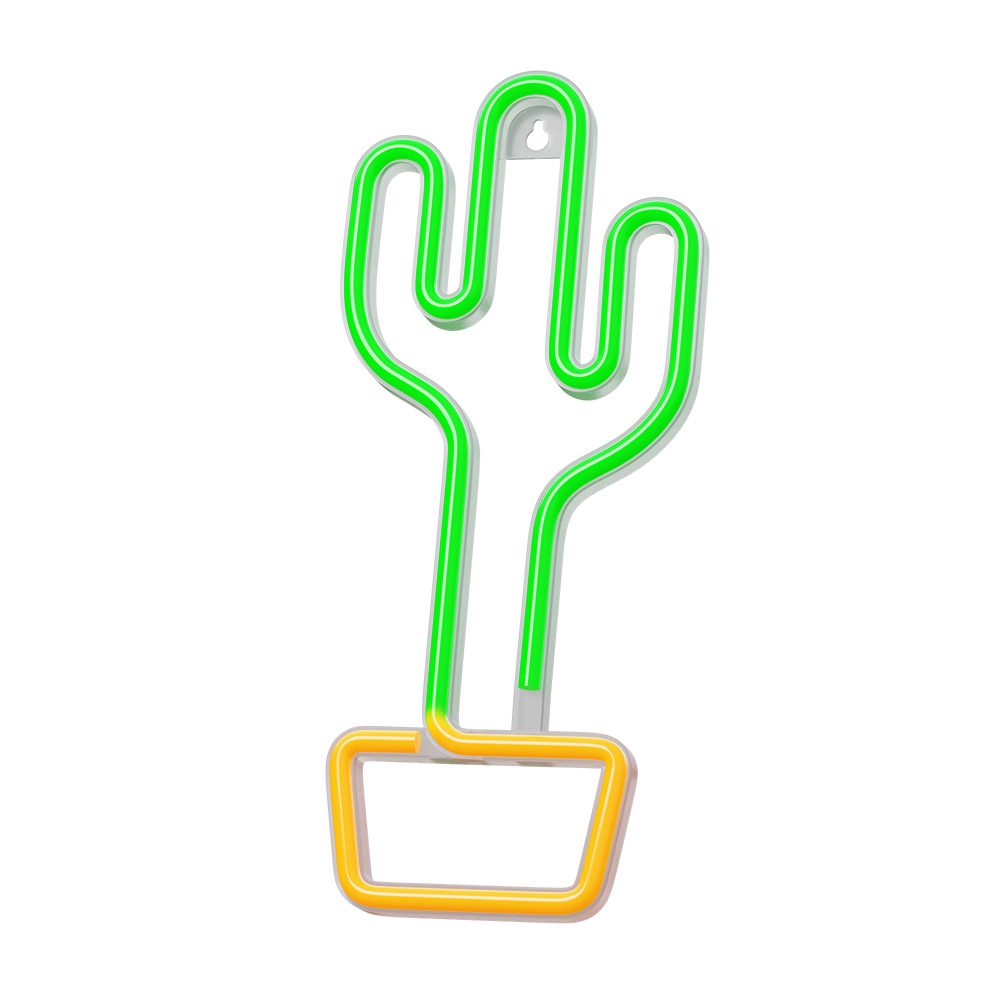 378660_oryg Neon LED Light CACTUS orange green Bat + USB FLNE02 Forever Light