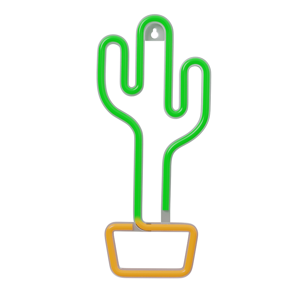 378670_oryg Neon LED Light CACTUS orange green Bat + USB FLNE02 Forever Light