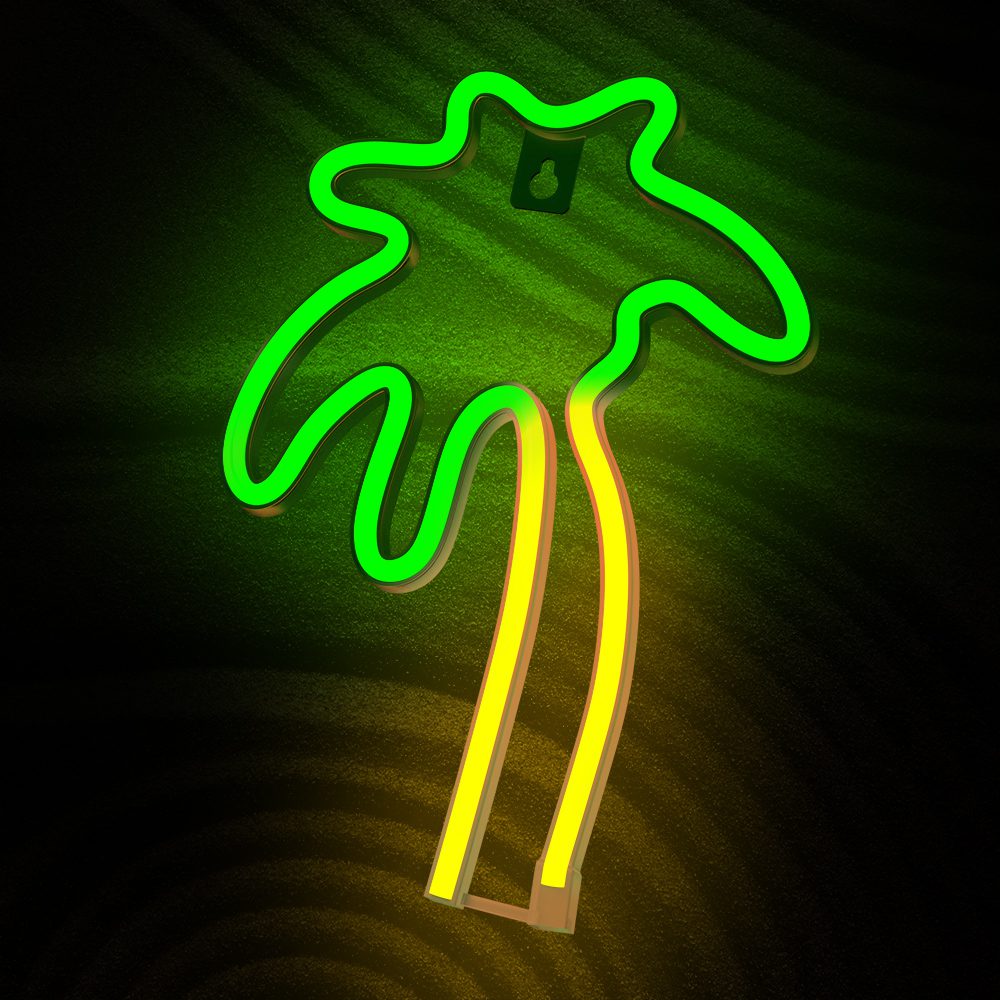 378731_oryg Neon LED Light PALM green orange NNE04 Neolia