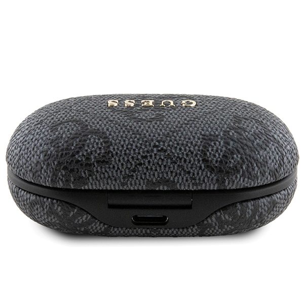 Guess Bluetooth earphones GUTWSP4EGK TWS ENC 4G PU METAL LOGO black