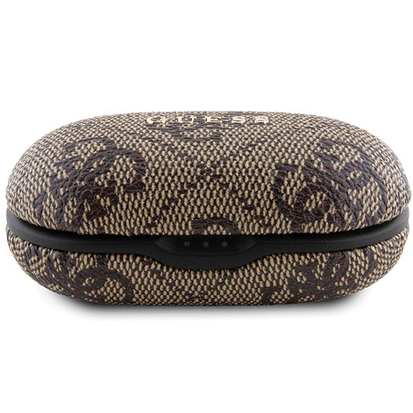 Guess Bluetooth earphones GUTWSP4EGW TWS ENC 4G PU METAL LOGO brown