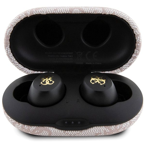 378803_oryg Guess Bluetooth earphones GUTWSP4EGP TWS ENC 4G PU METAL LOGO pink
