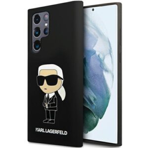 Karl Lagerfeld case for Samsung Galaxy S24 Ultra KLHCS24LSNIKBCK black HC SILICONE NFT IKONIK