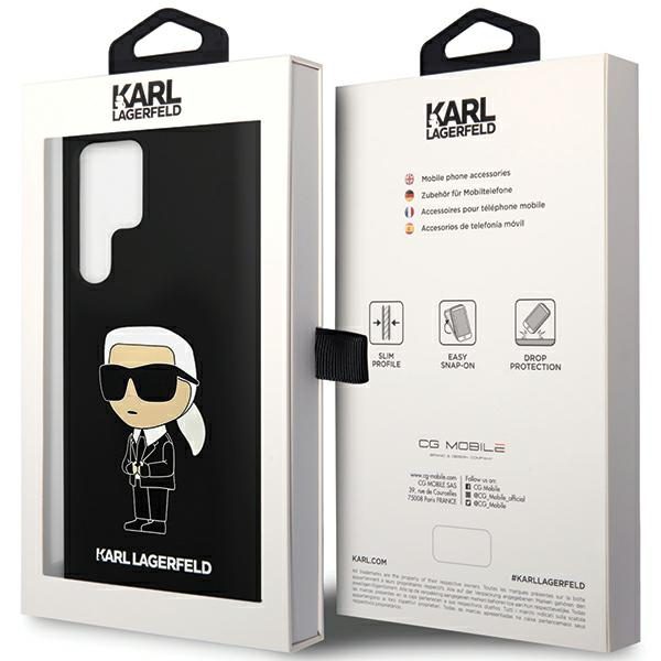 Karl Lagerfeld case for Samsung Galaxy S24 Ultra KLHCS24LSNIKBCK black HC SILICONE NFT IKONIK