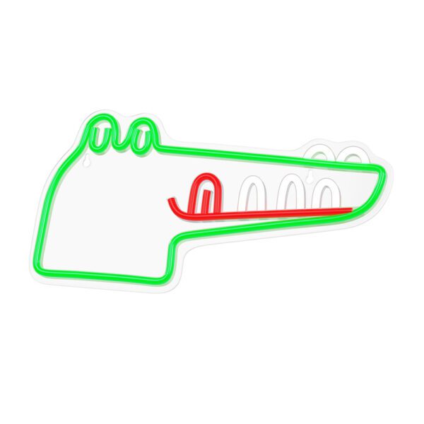 379388_oryg Neon PLEXI LED JURASSIC CROC green FLNJ03 Forever Light