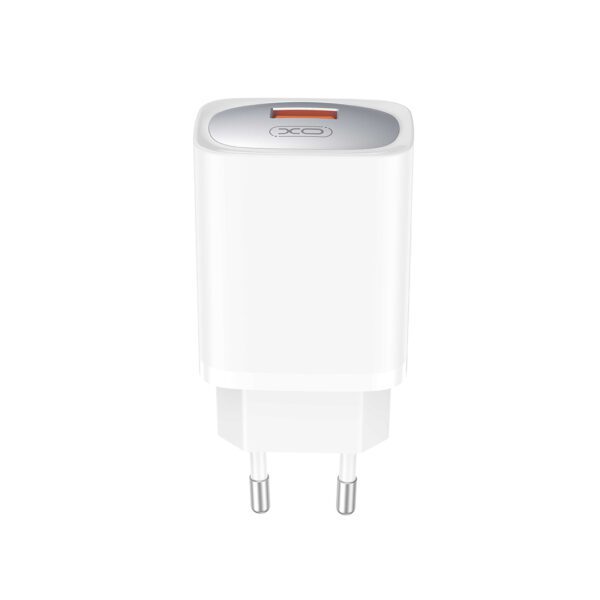 XO wall charger CE19 QC 18W 1x USB white + cable USB-C