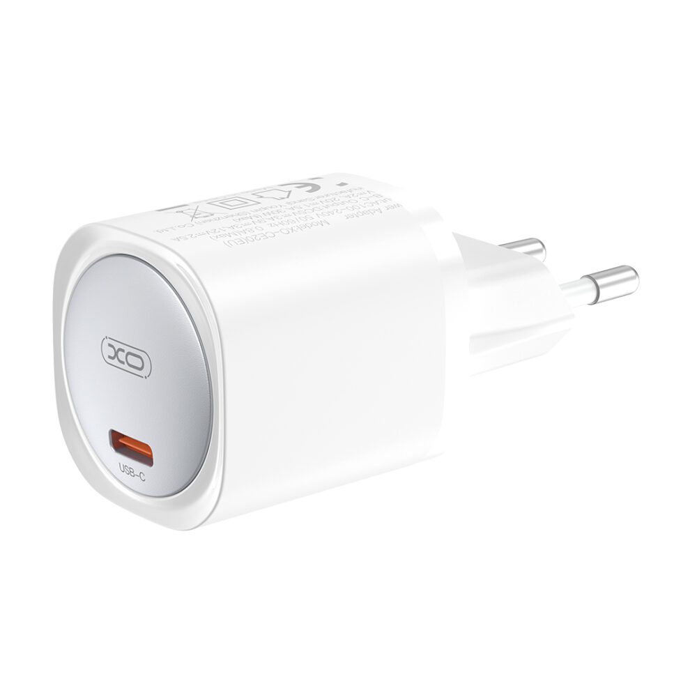379754_oryg XO wall charger CE20 PD 30W 1x USB-C white + cable USB-C - USB-C