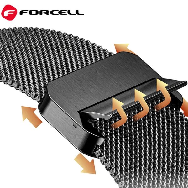 37d3984fed8d381d982077dfeb1b09e1 FORCELL F-DESIGN FA14 magnetic stainless steel strap for APPLE Watch 42 / 44 / 45 / 49 mm black