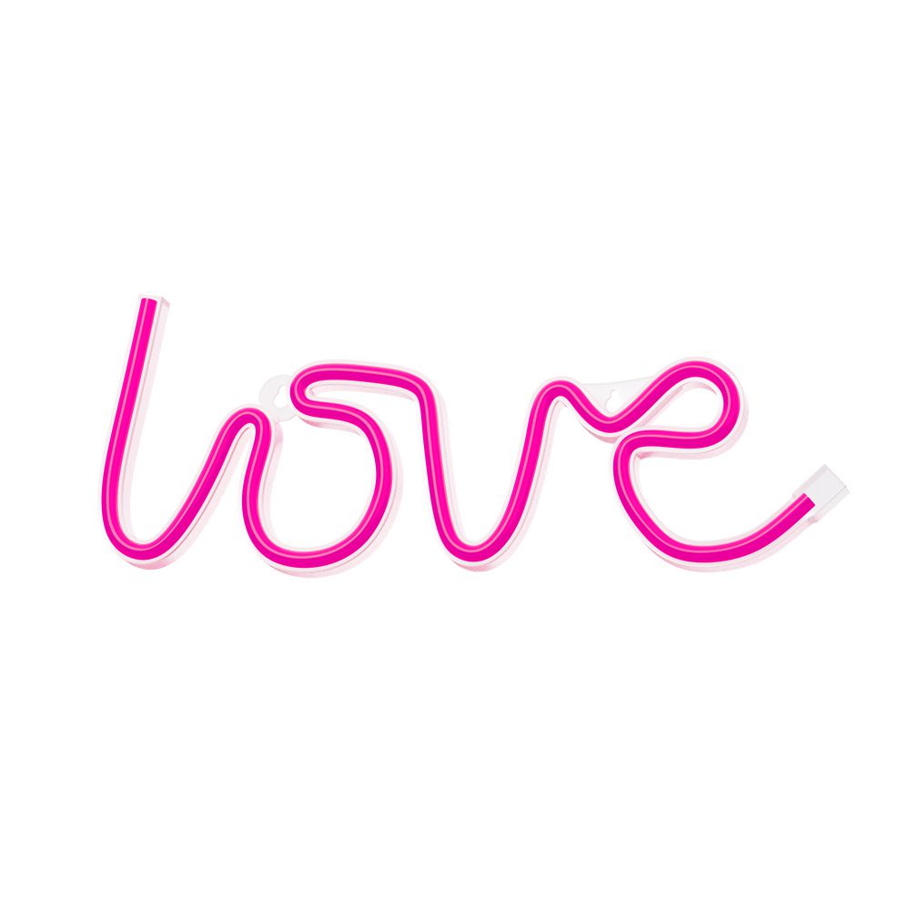 Neon LED Light LOVE pink Bat + USB FLNE05 Forever Light