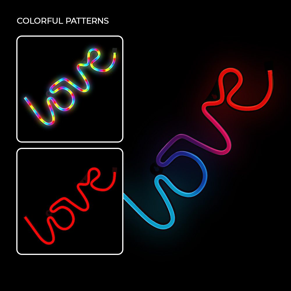 380444_oryg Neon LED RGB LOVE FLRN01 + RC Forever Light