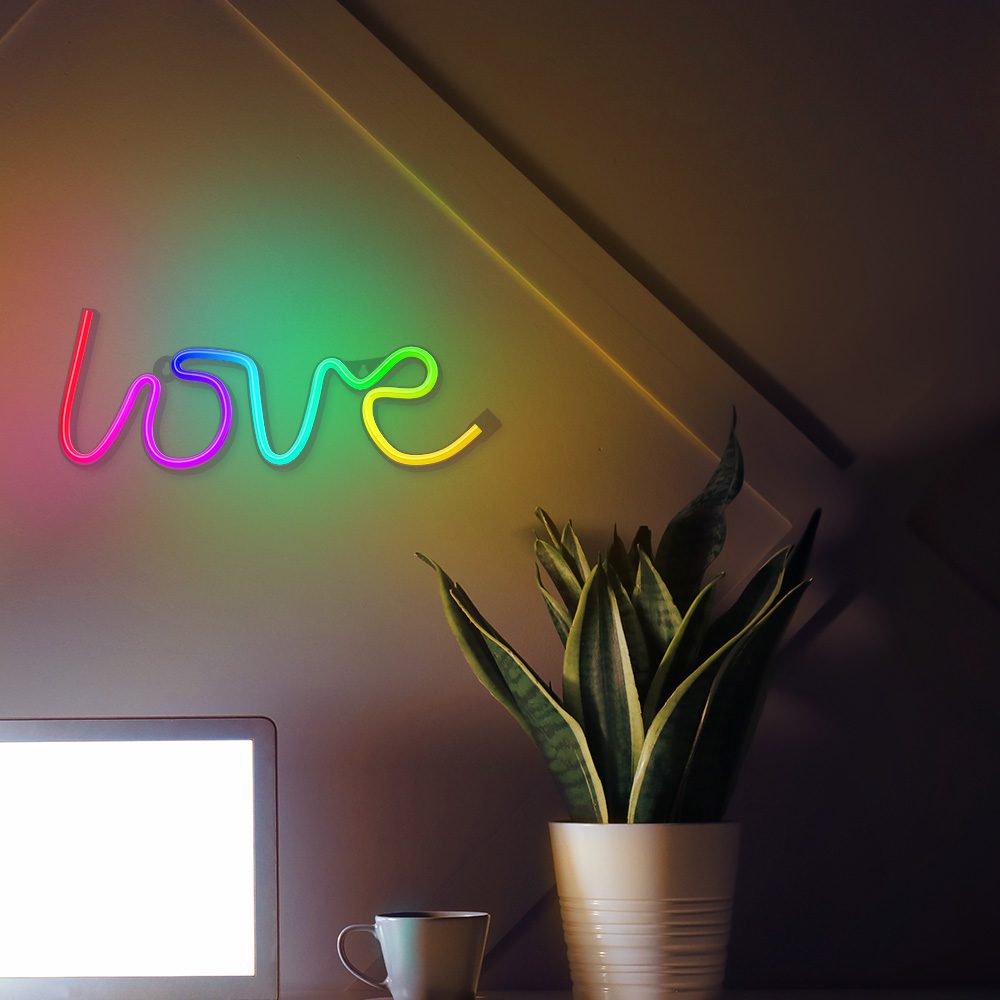380447_oryg Neon LED RGB LOVE FLRN01 + RC Forever Light
