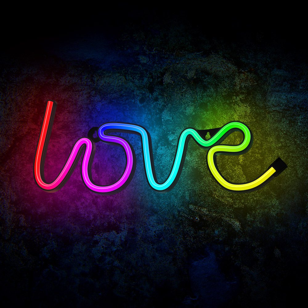 380448_oryg Neon LED RGB LOVE FLRN01 + RC Forever Light