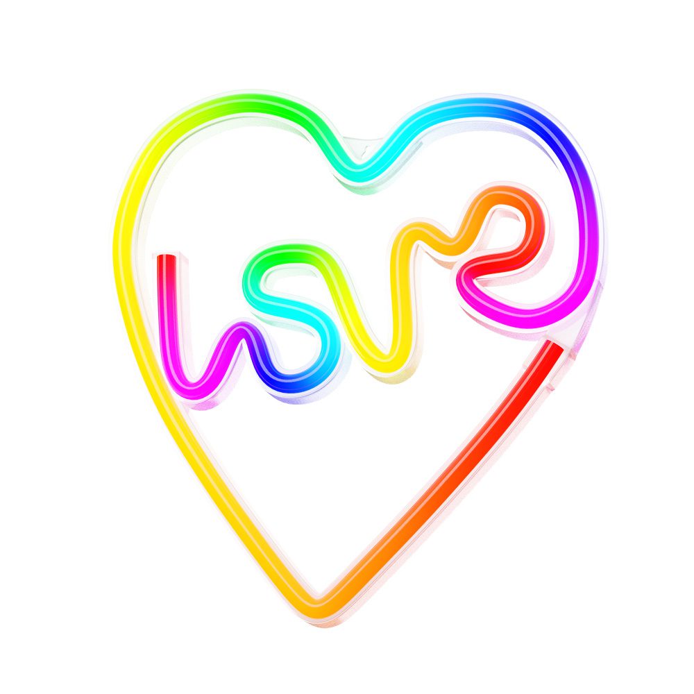 380452_oryg Neon LED RGB LOVE IN HEART FLRN02 + RC Forever Light