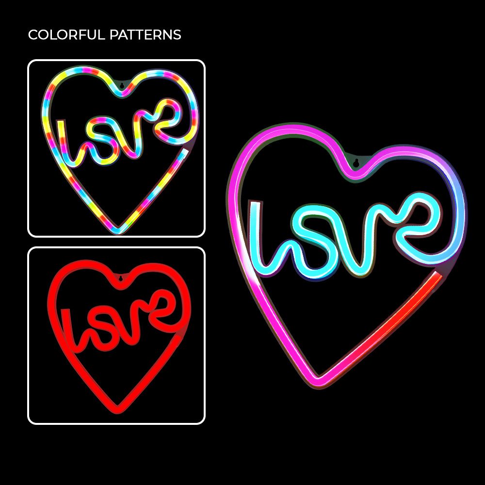 380454_oryg Neon LED RGB LOVE IN HEART FLRN02 + RC Forever Light