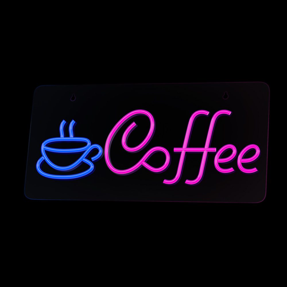 Neon PLEXI LED COFFEE pink blue NNE11 Neolia