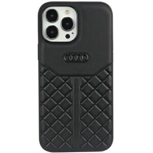 Audi case for iPhone 13 Pro Max 6,7" AU-TPUPCIP13PM-Q8/D1-BK black hardcase Genuine Leather