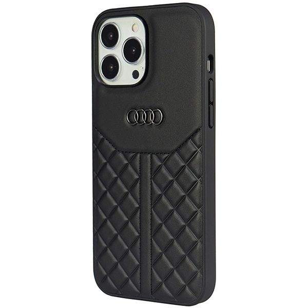 Audi case for iPhone 13 Pro Max 6,7" AU-TPUPCIP13PM-Q8/D1-BK black hardcase Genuine Leather