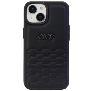 Audi case for iPhone 13 / 14 / 15 6,1" AU-TPUPCIP15-GT/D2-BK black hardcase GT Synthetic Leather
