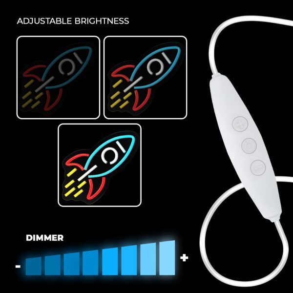 380710_oryg Neon PLEXI LED ROCKET multicolor NNE18 Neolia