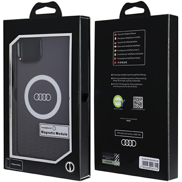 380767_oryg Audi case for iPhone 15 Plus 6,7" black IML Big Logo MagSafe Case