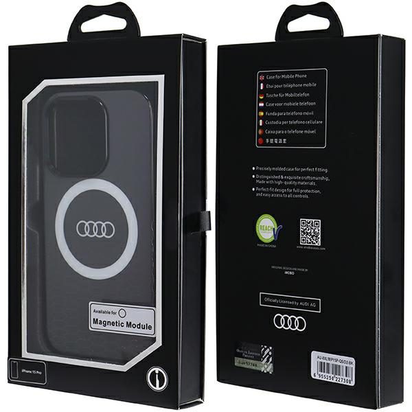Audi case for iPhone 15 6,1" black IML Big Logo MagSafe Case