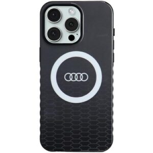 Audi case for iPhone 15 Pro Max 6,7" black IML Big Logo MagSafe Case