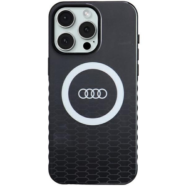 Audi case for iPhone 15 Pro Max 6,7" black IML Big Logo MagSafe Case