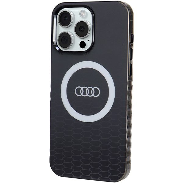 Audi case for iPhone 15 Pro Max 6,7" black IML Big Logo MagSafe Case