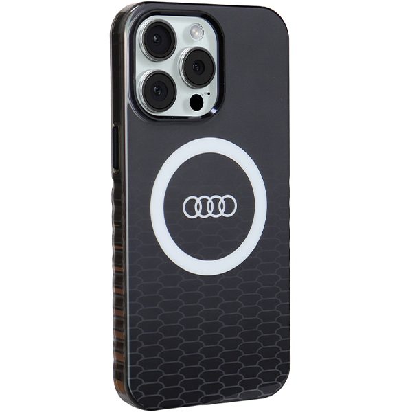 Audi case for iPhone 15 Pro Max 6,7" black IML Big Logo MagSafe Case