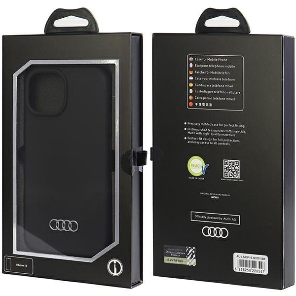 Audi case for iPhone 15 / 14 / 13 black Silicone Case