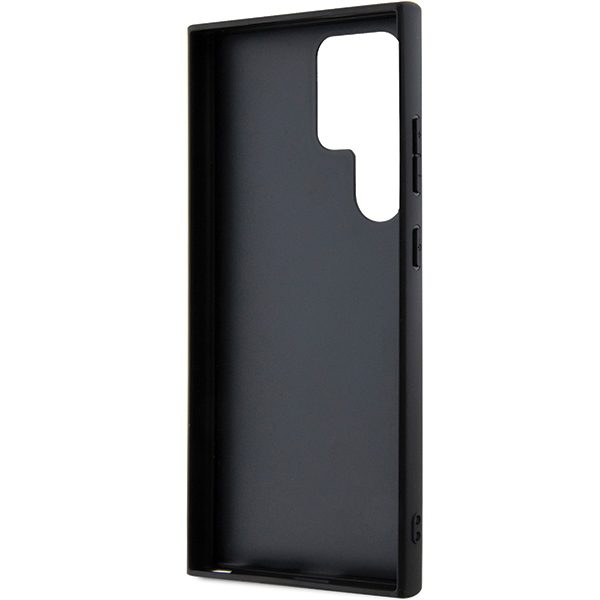 BMW case for Samsung Galaxy S24 Ultra black Signature Leather Half Textured & Circle MagSafe