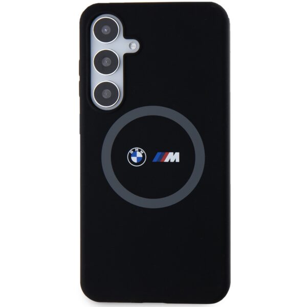 BMW case for Samsung Galaxy S24 Plus black M Silicone Printed Ring MagSafe