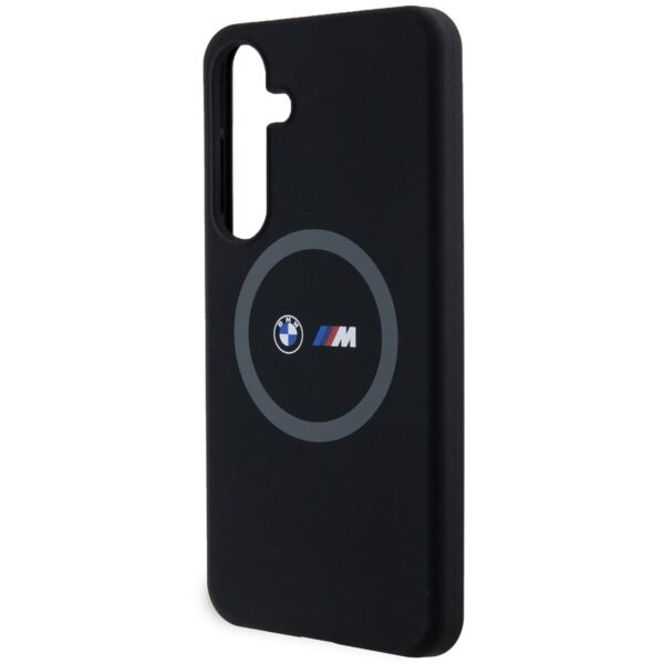 BMW case for Samsung Galaxy S24 Plus black M Silicone Printed Ring MagSafe