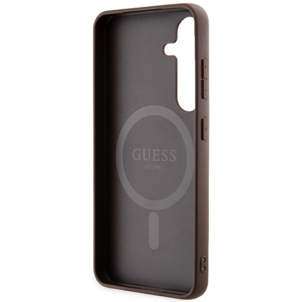 Guess case for Samsung Galaxy S24 GUHMS24SG4GFRW brown HC MAGSAFE PU 4G RING CLASSIC LOGO