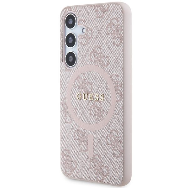 Guess case for Samsung Galaxy S24 GUHMS24SG4GFRP pink HC MAGSAFE PU 4G RING CLASSIC LOGO