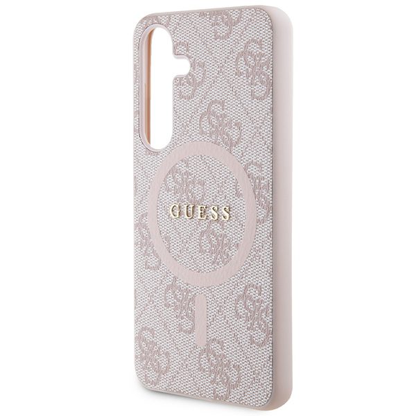 Guess case for Samsung Galaxy S24 GUHMS24SG4GFRP pink HC MAGSAFE PU 4G RING CLASSIC LOGO