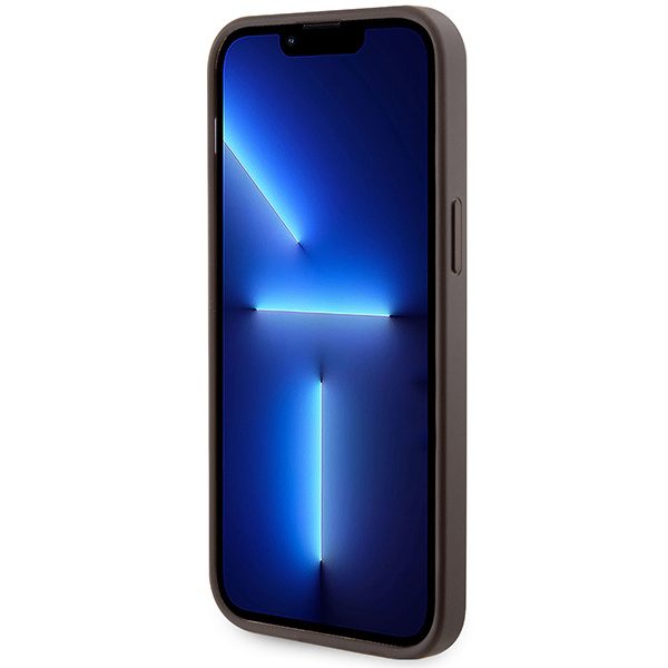 381078_oryg Guess case for iPhone 15 Pro Max 6,7" GUHMP15XP4RPSW brązowa HC MAGSAFE 4G PRINTED STRIPES